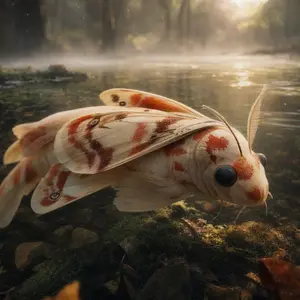 Koi fish + Moth